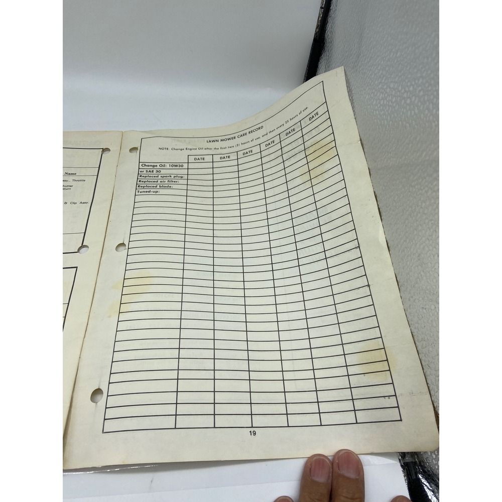 Craftsman Lawn Mower Owners Manual 917383100 Rear Bagger 20 Inch 1984 Vintage - Picture 8 of 9